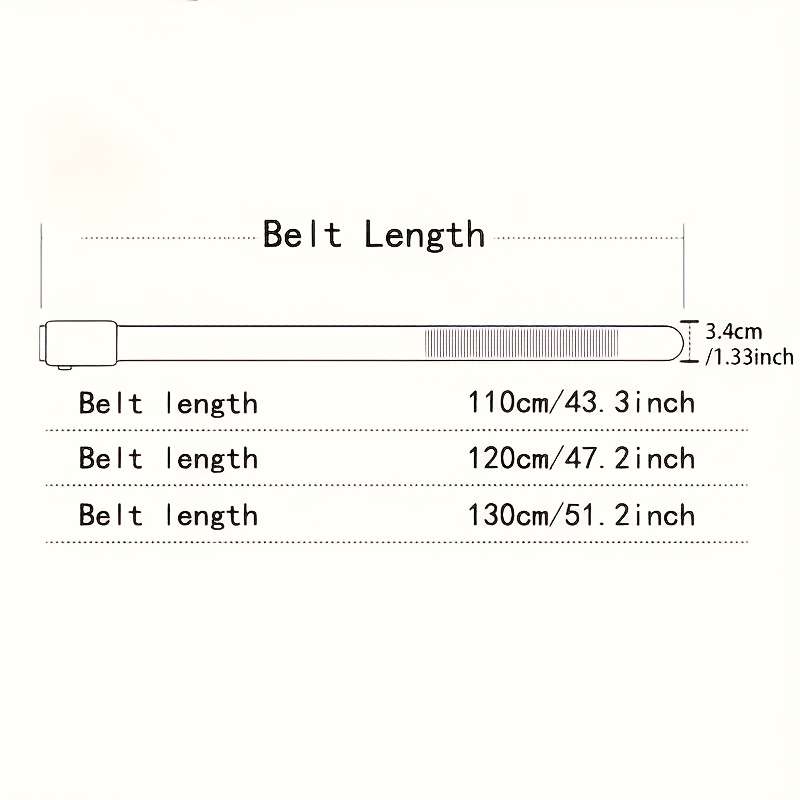 Belt Color Black Size 120Cm 47.2Inch