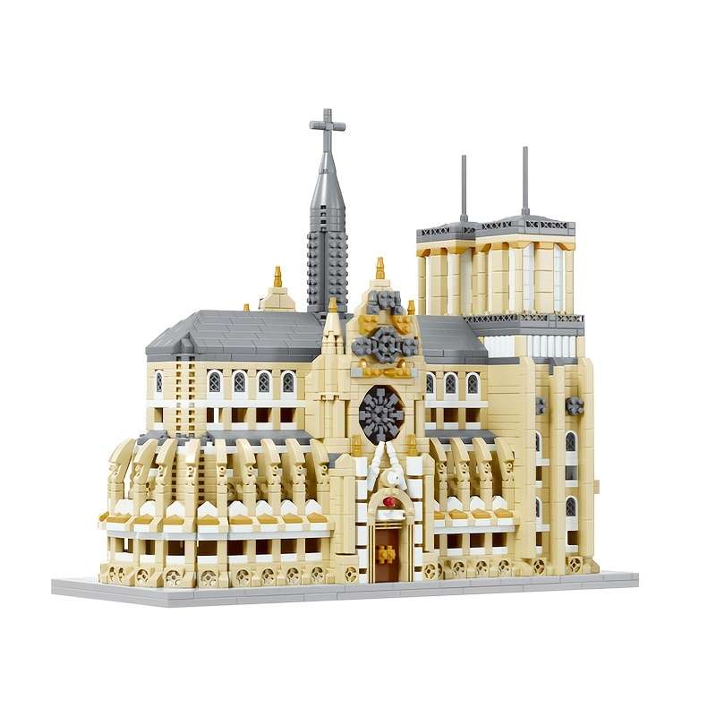 Building Toy Architectural Model Toy Set Material Abs Quantity 2908Pcs Paris Church