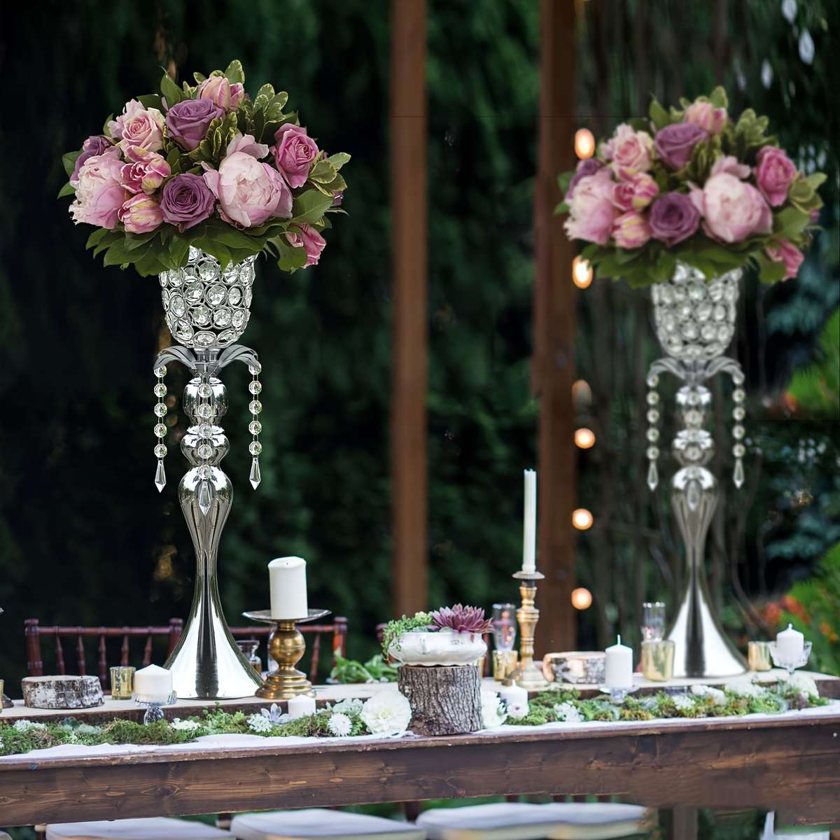 Wedding Supplies Color Silvery Quantity 2Pcs