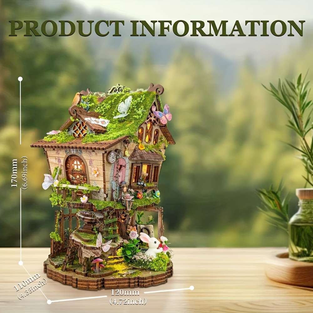 3D Wooden Treehouse Dollhouse Kit