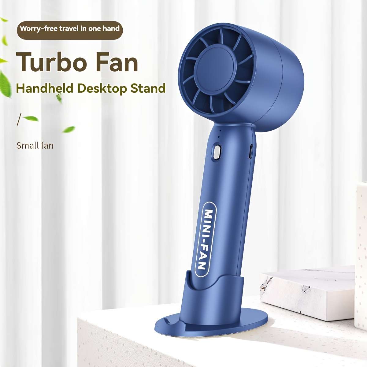 Premium Portable Mini Handheld Fan Usb Rechargeable Cooling Fan Stand 3 Speed