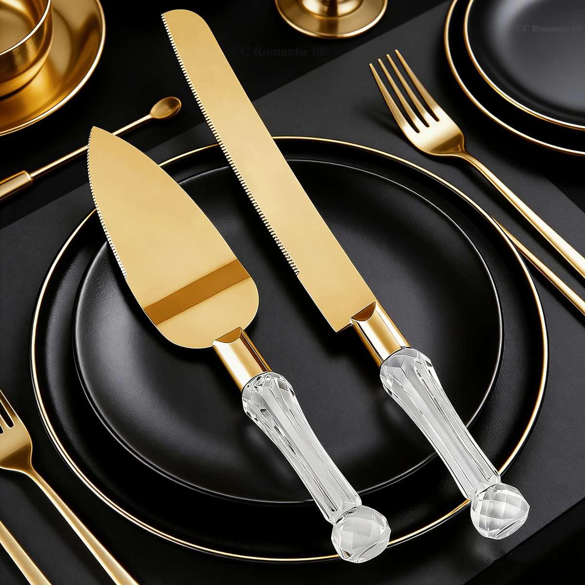Wedding Supplies Color Golden Quantity 2Pcs