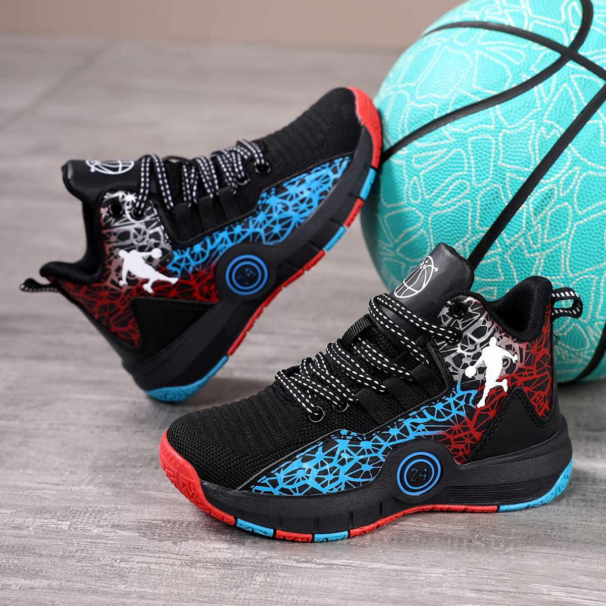 Basketball Shoes Color Black And White Sizeuk 5 Big Kid