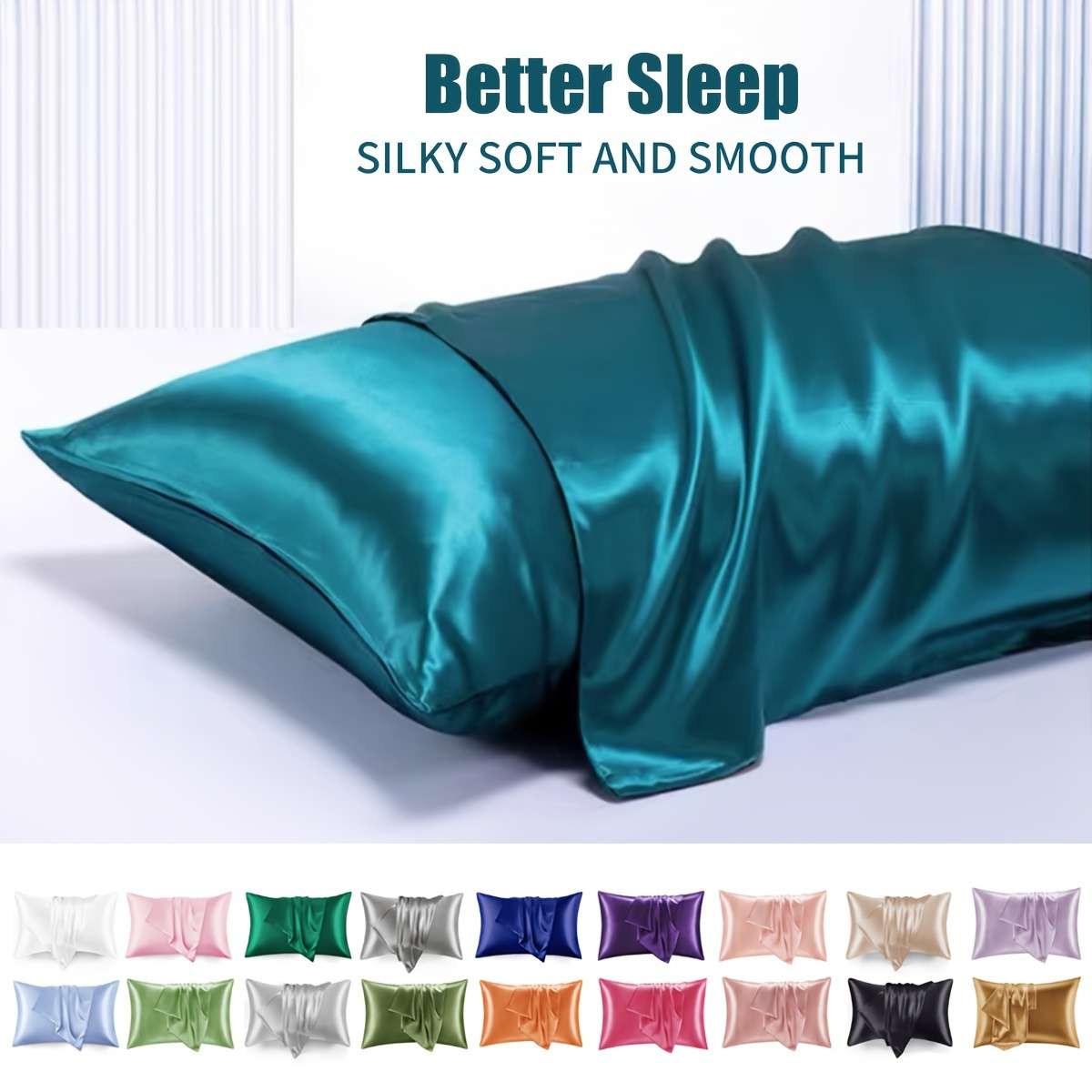 Satin Pillowcase Color 7Golden Size50Cm*66Cm