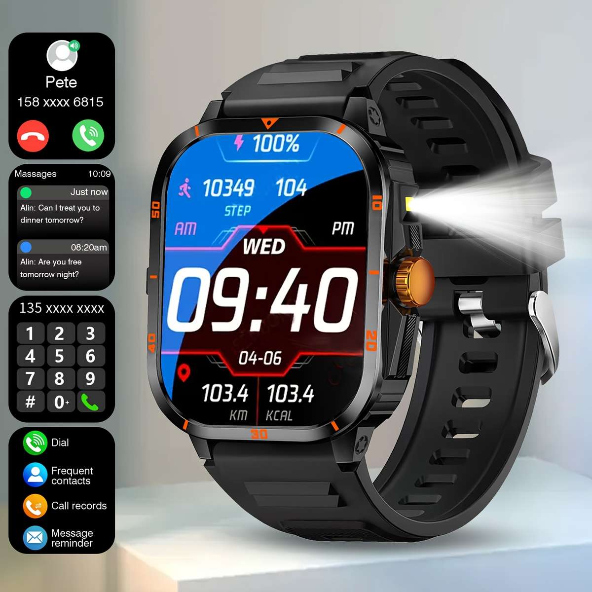 Zacharyer Smartwatch For With Wireless For Iphone Android Music Player