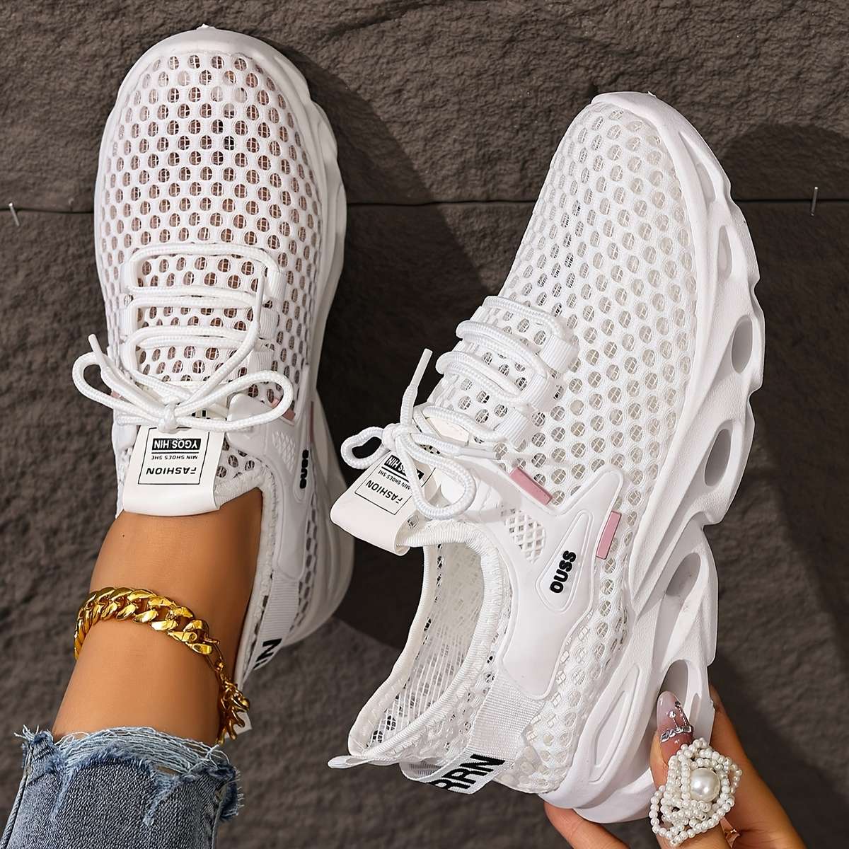 Women S Sneakers Color White Sizeuk 5