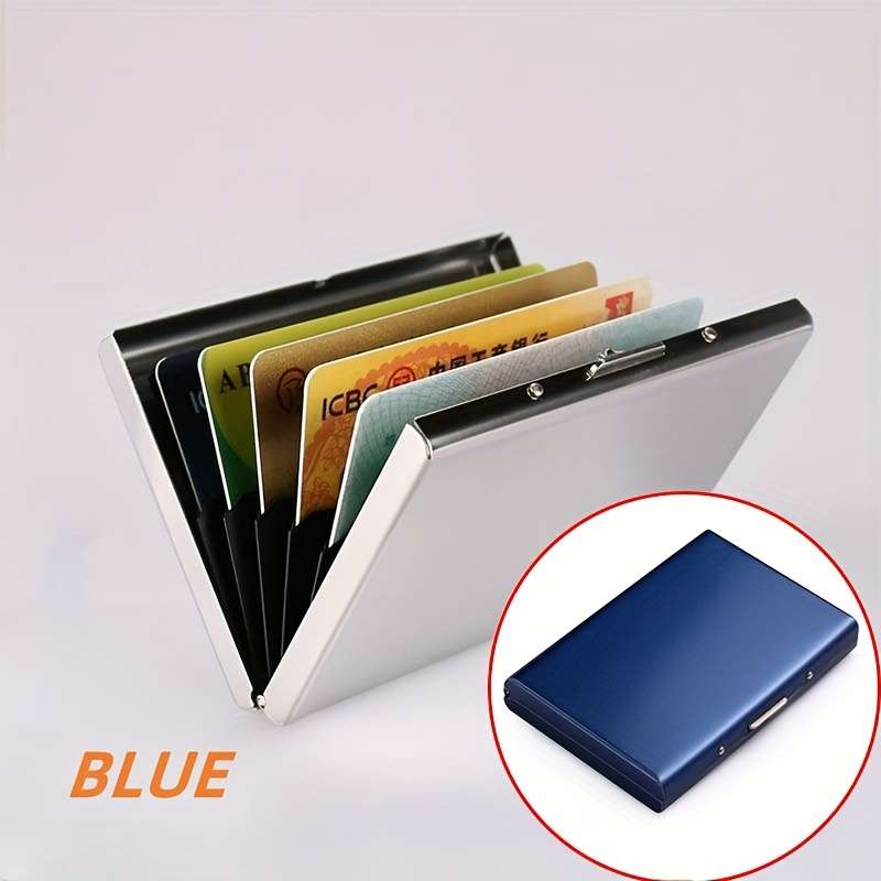 A Card Holder Wallet Made Of Thin Aluminum With A Minimalist Design Suitable