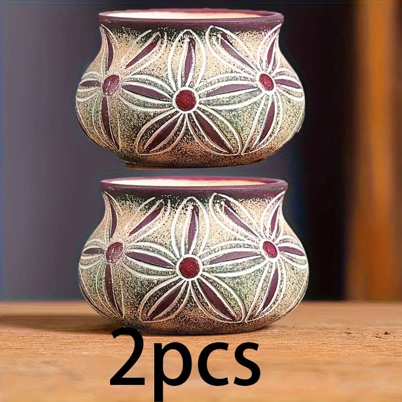 Flowerpot Color Ceramics Quantity2Pcs