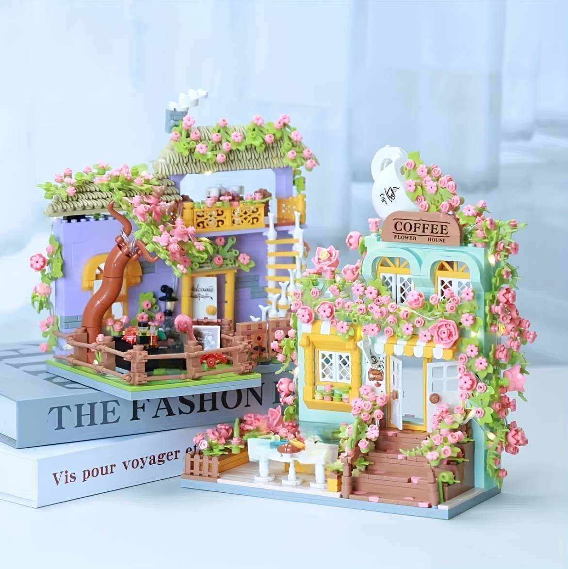 Building Toy Architectural Model Toy Set Model Cherry Blossom House  Gift Box