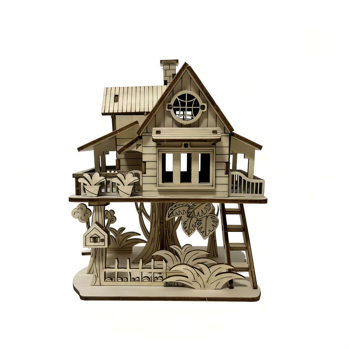 3D House Model Ornaments Style Elegant Tree House