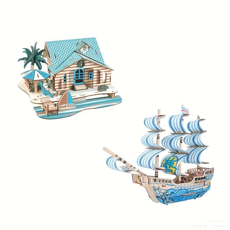 Building Toy Architectural Model Toy Set Style 2Pcs Set  Type B