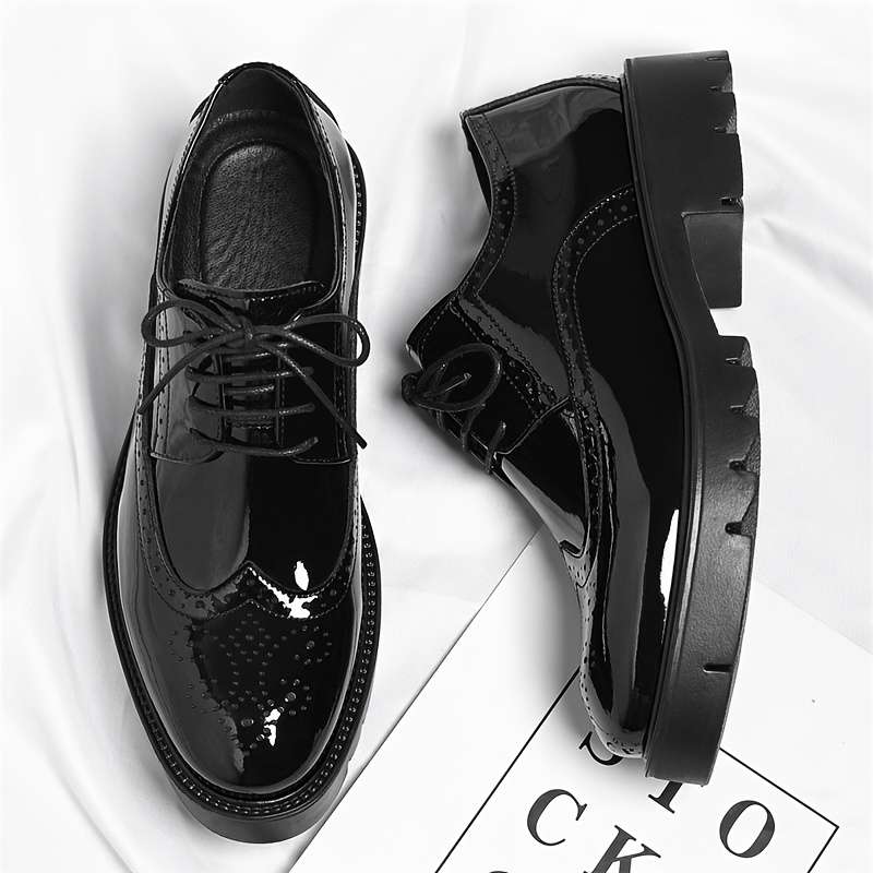 Mens Leather Shoes Color Black Sizeuk 7