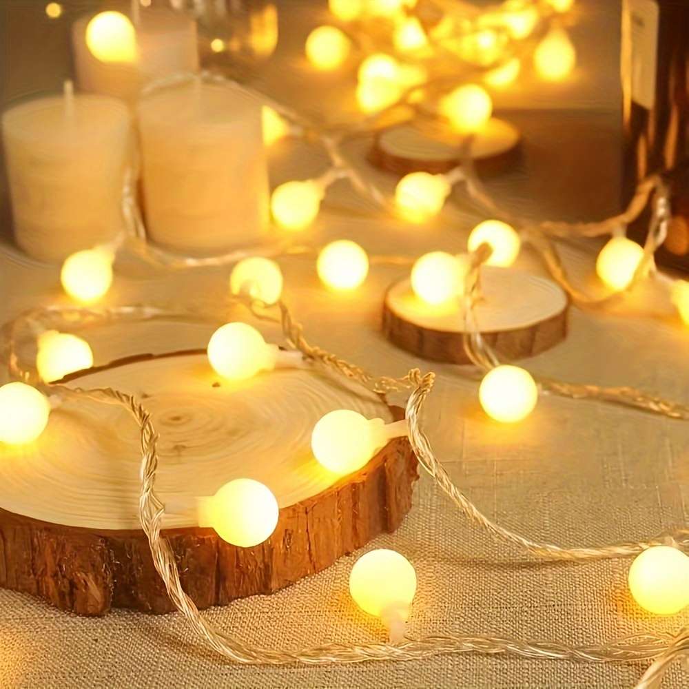 String Lights Color Warm Light Size19.7Ft 40Led