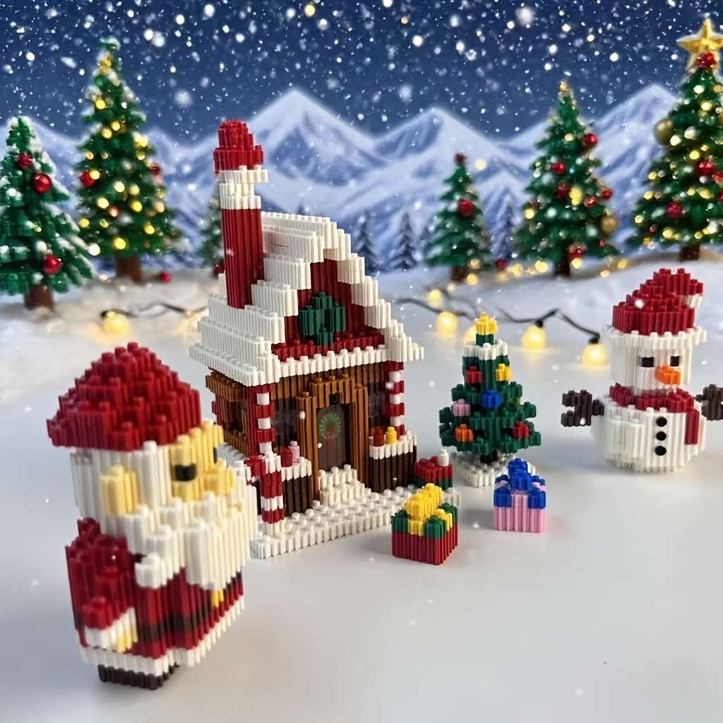 Building Toy Architectural Model Toy Set Model Christmas Combination Building Blocks