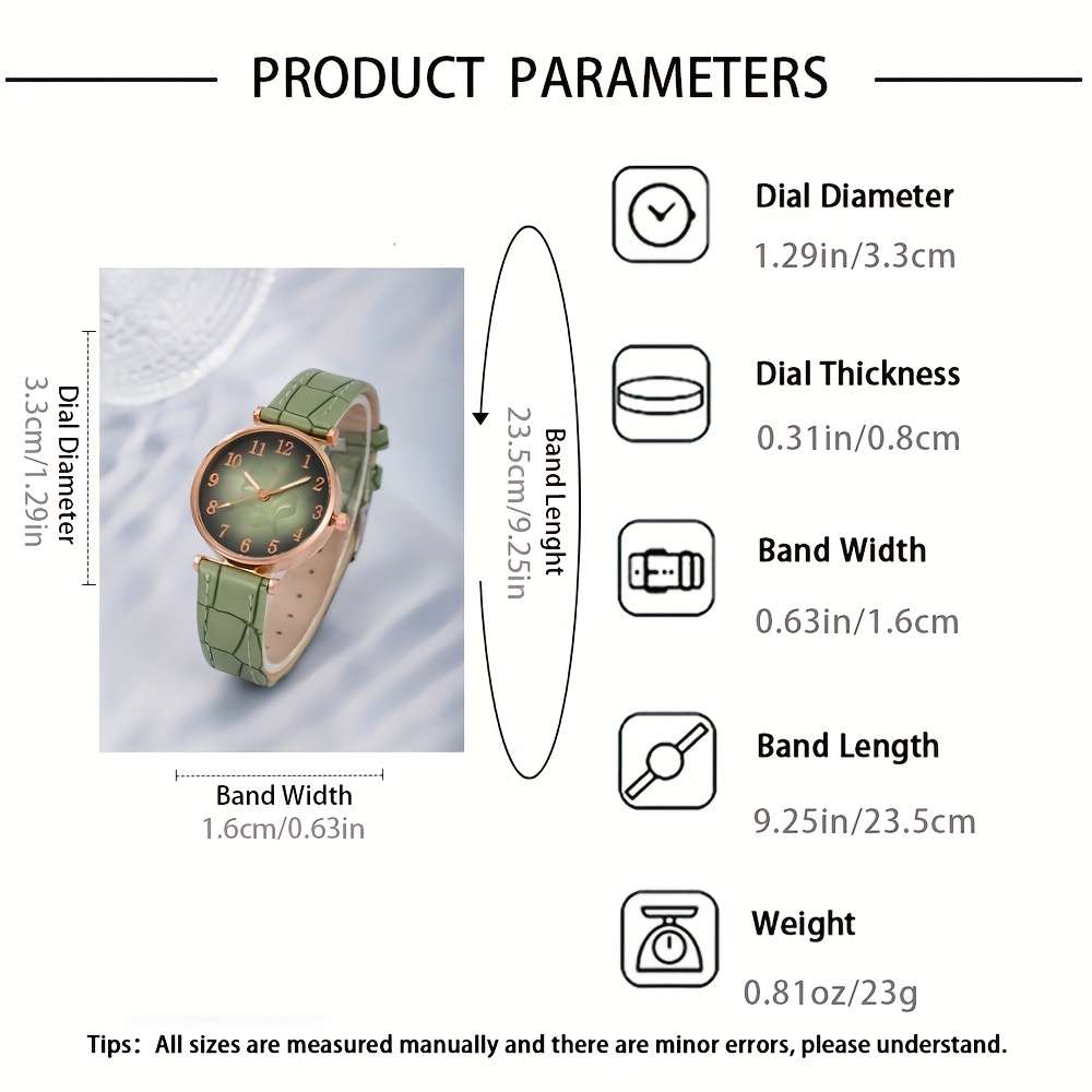 7Pcs Women Able Versatile Watches Every Mood Idea Ladies Elegant Exquisite Watch