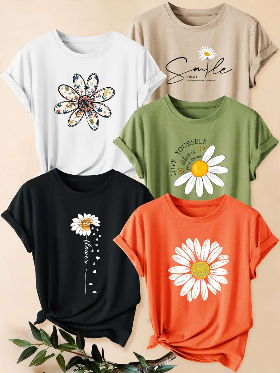 Womens T Shirt Color Orange  Red  White  Black  Apricot Size2Xl
