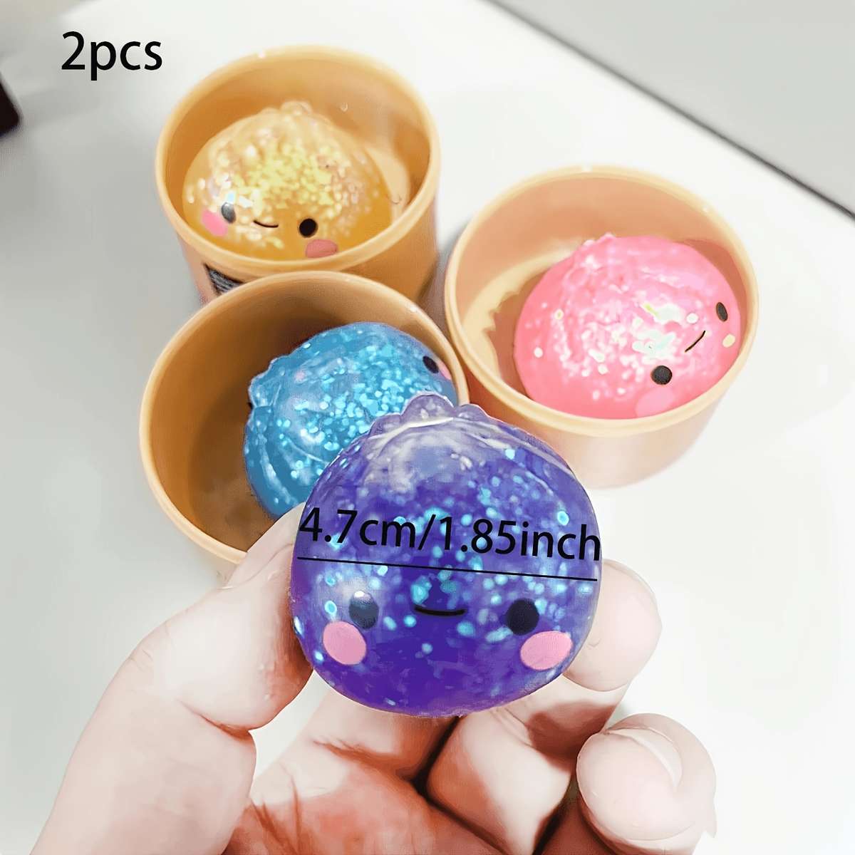 Squeezable Toys Color Latest Pink Style Two Buns Two Cages Two Lids