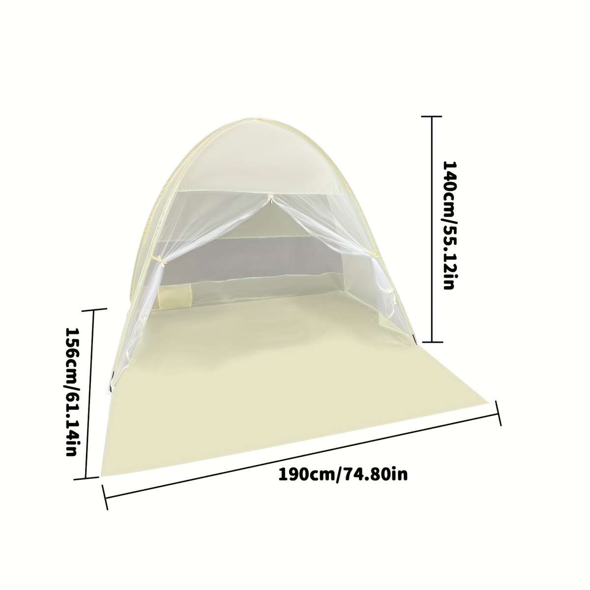 Pakicetus Instant Pop Up Beach Tent Large Portable Camping Shelter Sun Shade