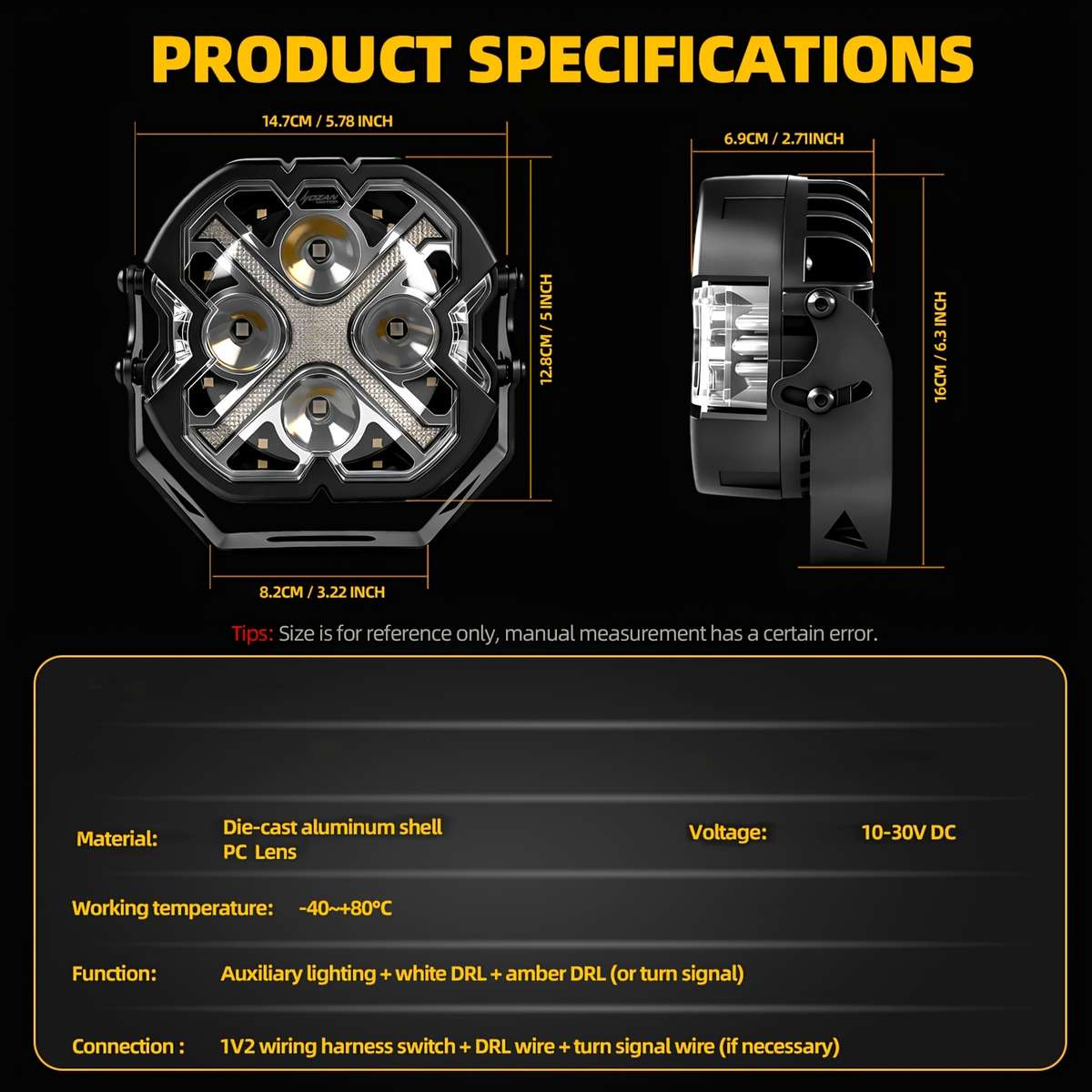 Car Lights Model 15.24Cm