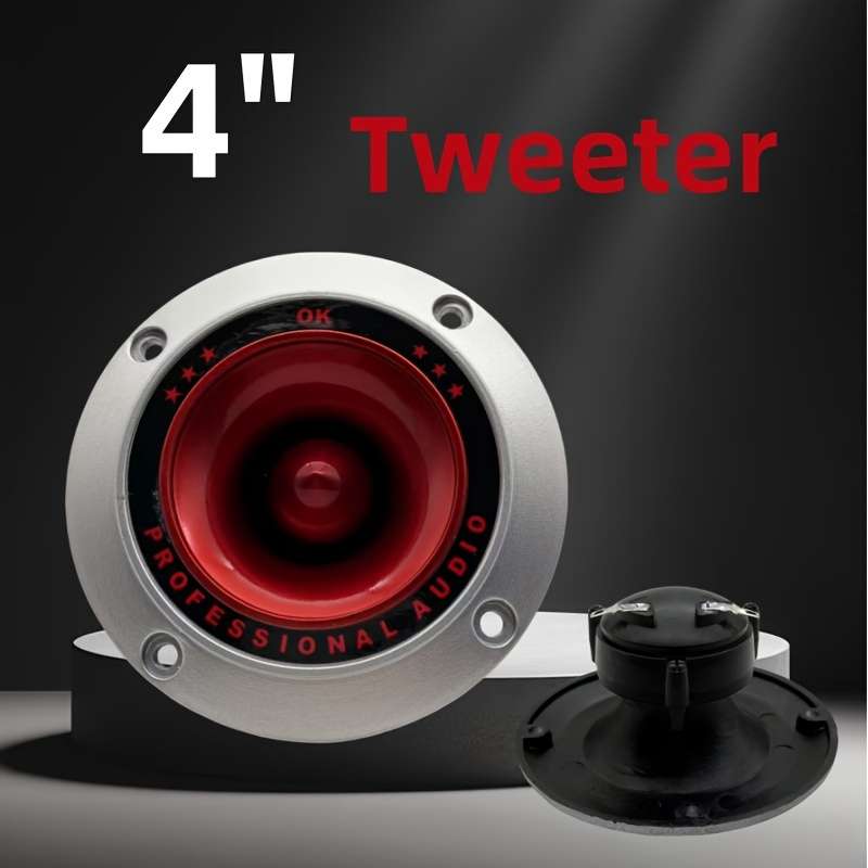 Speaker Color 4 Inch Piezo Tweeter Red