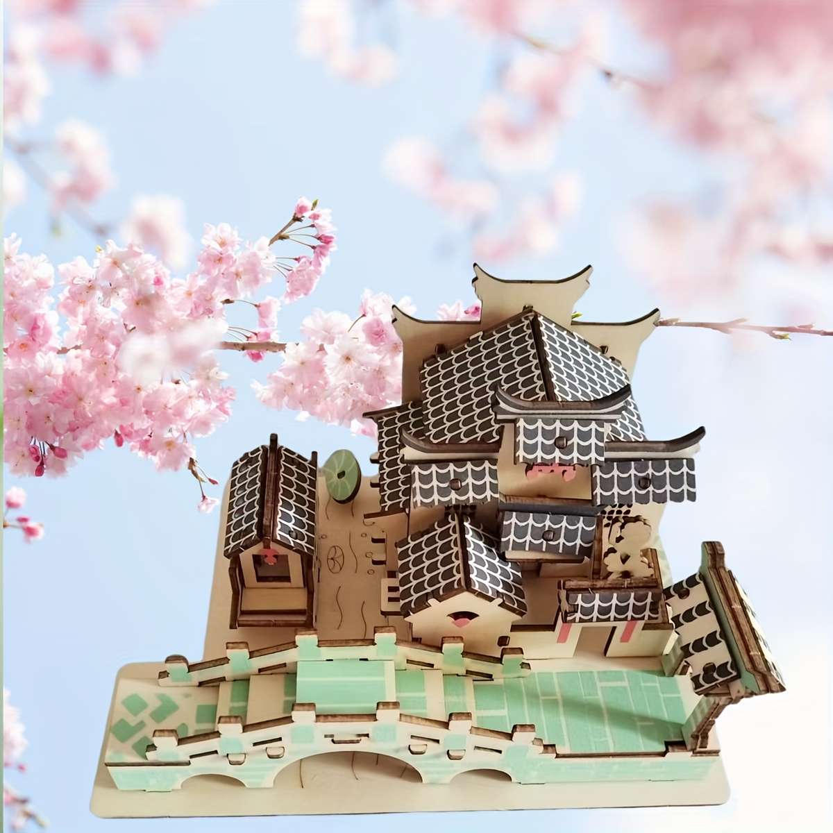 Building Toy Architectural Model Toy Set Style Jiangnan Water Town Puzzle