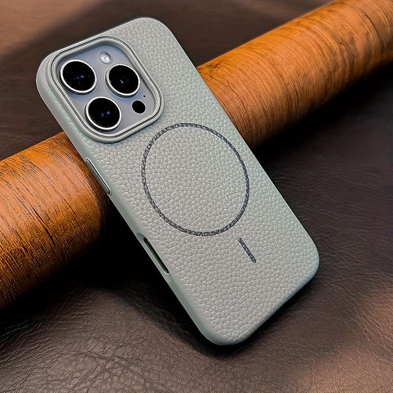 1Pc Light Grey For iPhone 12 Magnetic Wireless Charging Phone Case