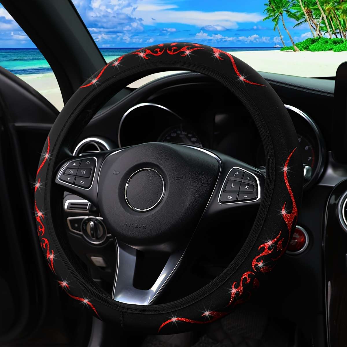 Car Steering Wheel Cover Purple