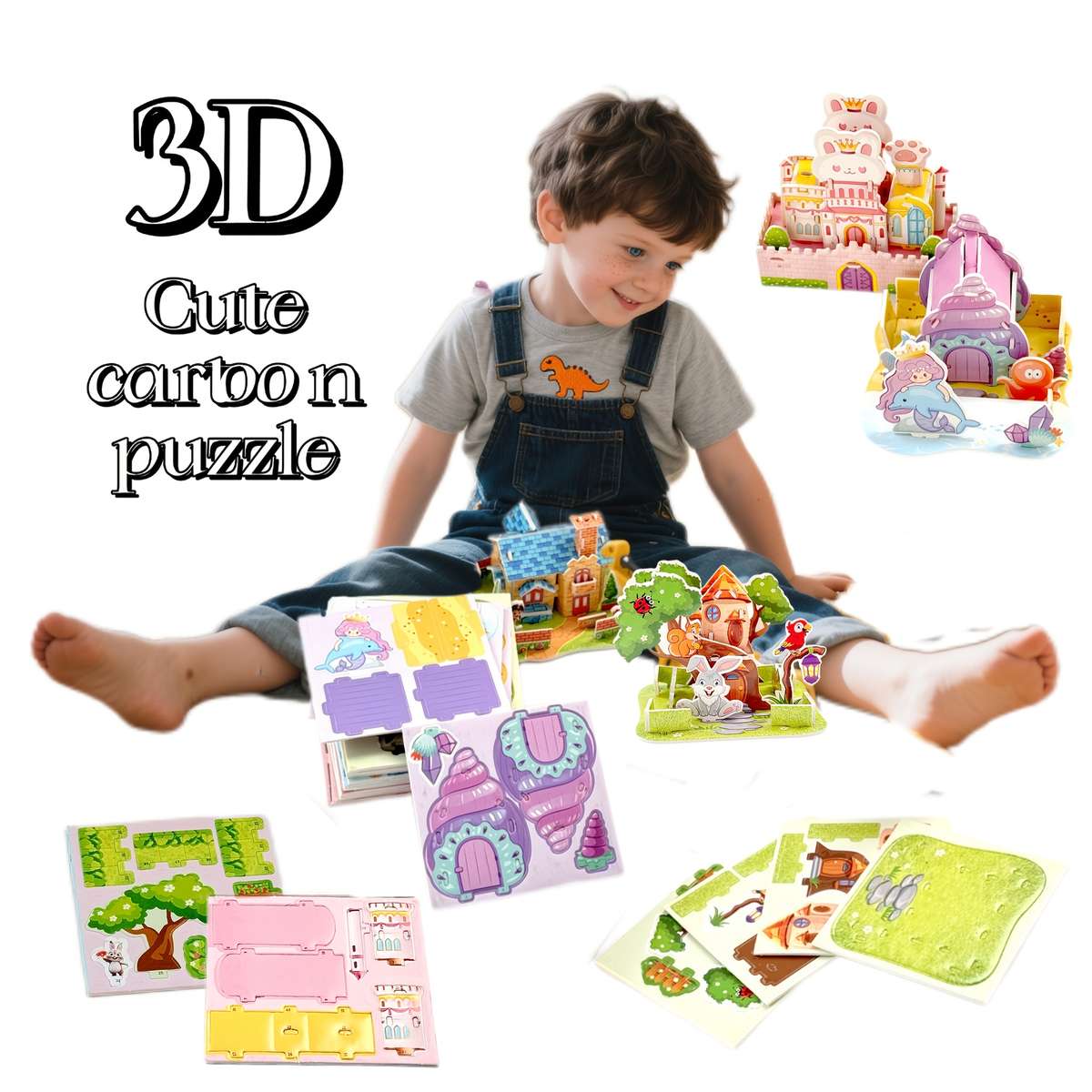 Building Toy Architectural Model Toy Set Model Random Quantity 4 Pcs