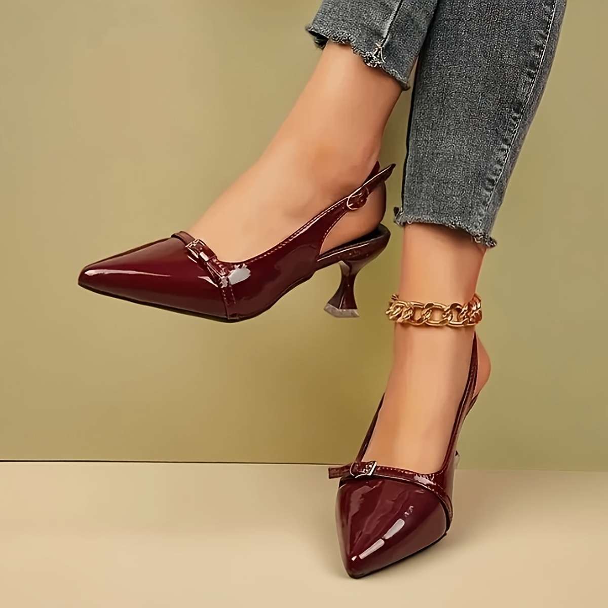 Women S High Heels Color Burgundy Sizeuk 7