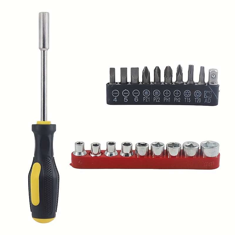 Screwdriver Bit Tool Set Color Yellow Items Hexagon Socket Screwdriver