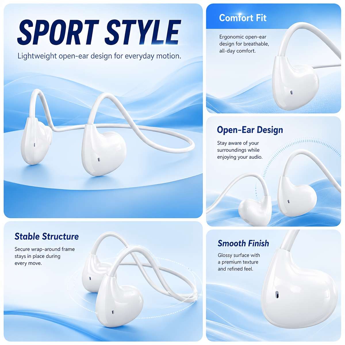 Headset White Earbuds