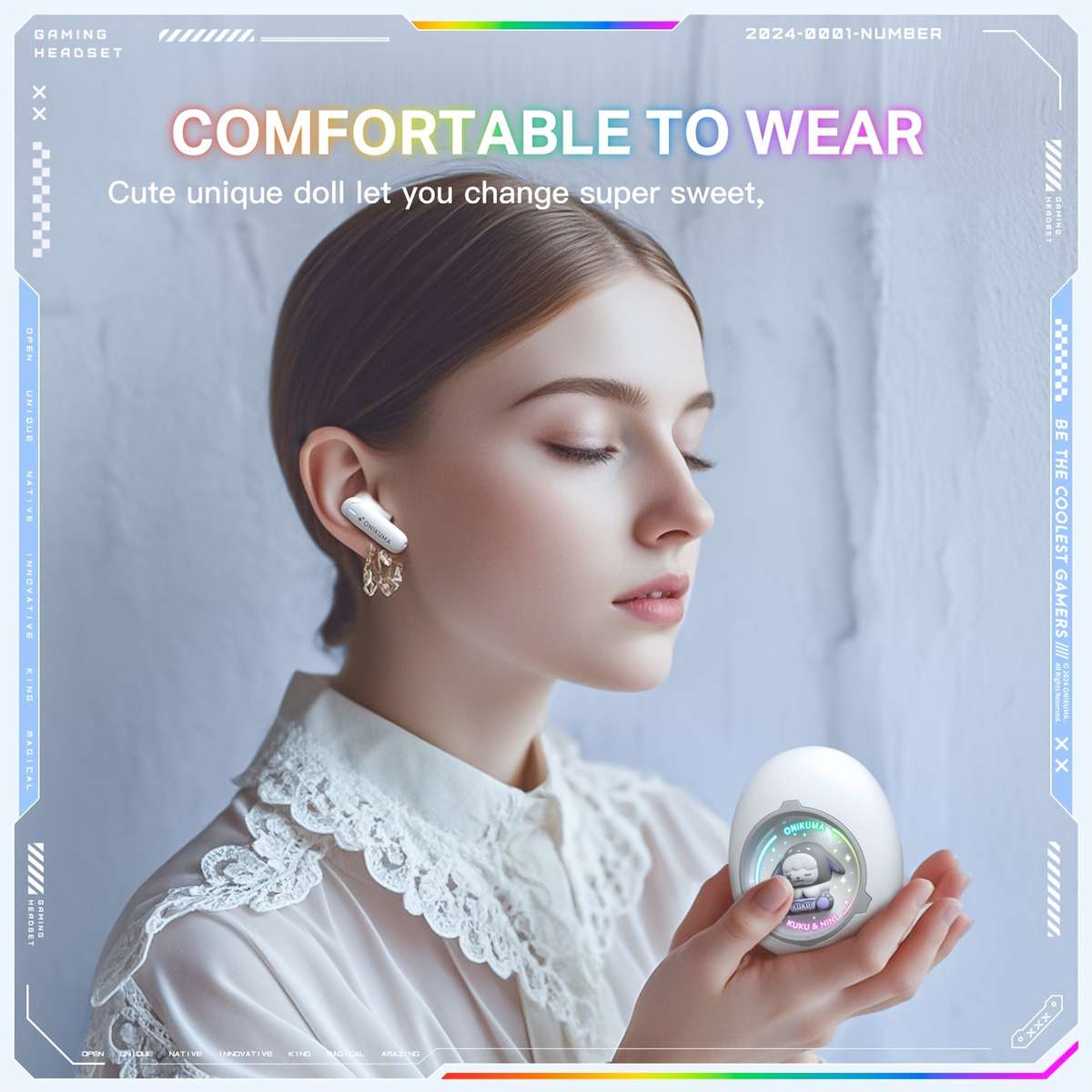 Rechargeable Wireless Earbuds Headphones Headset