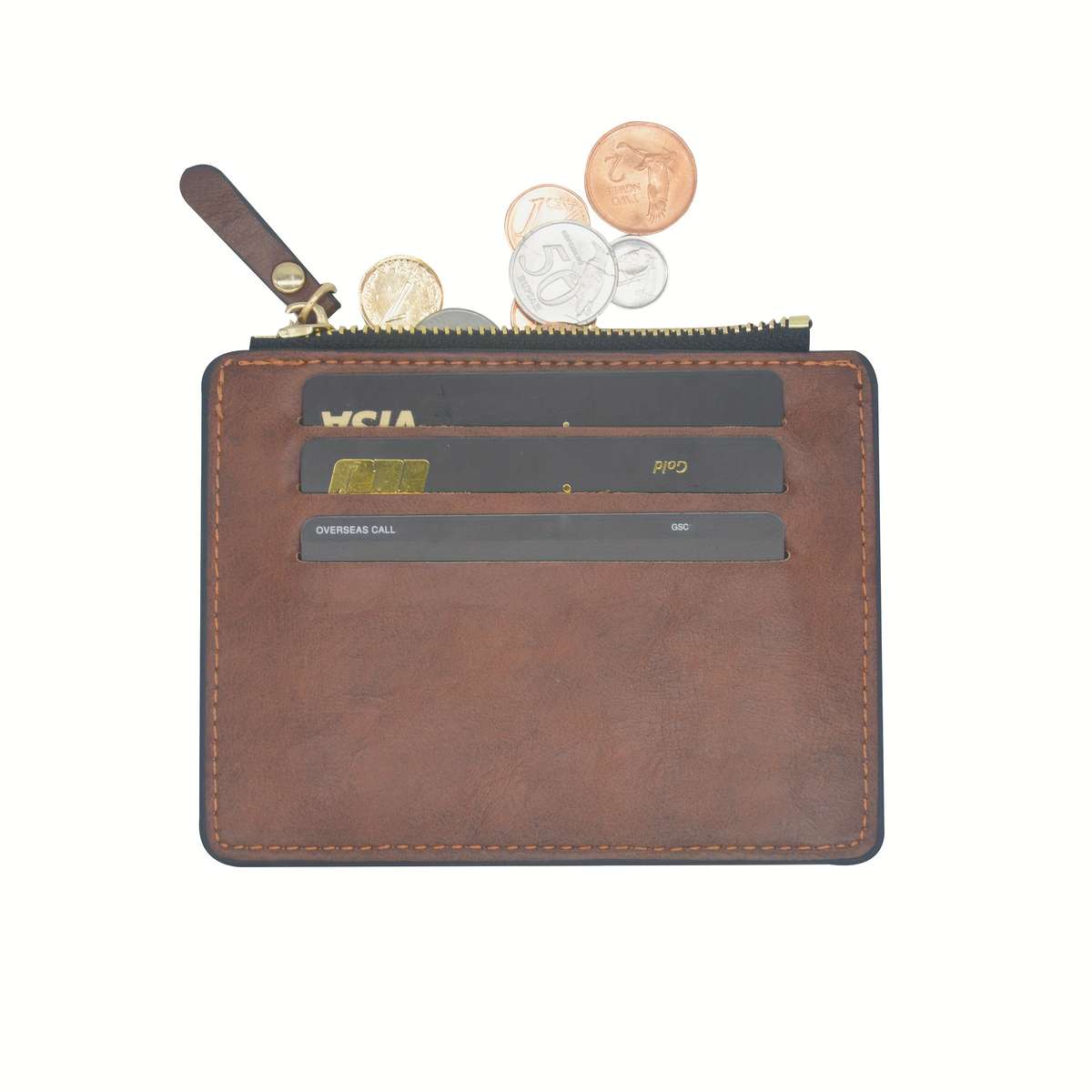 Wallet Front Pocket Simple Faux Leather