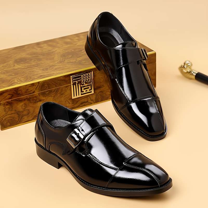 Mens Leather Shoes Color Black Sizeuk 9
