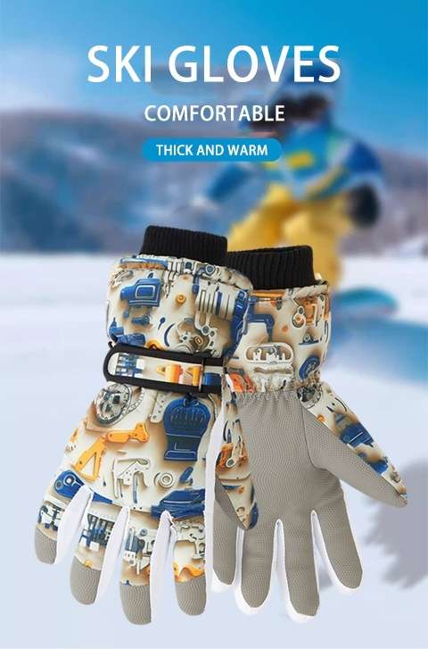 Gloves Color Mens Abstract Orangeblue