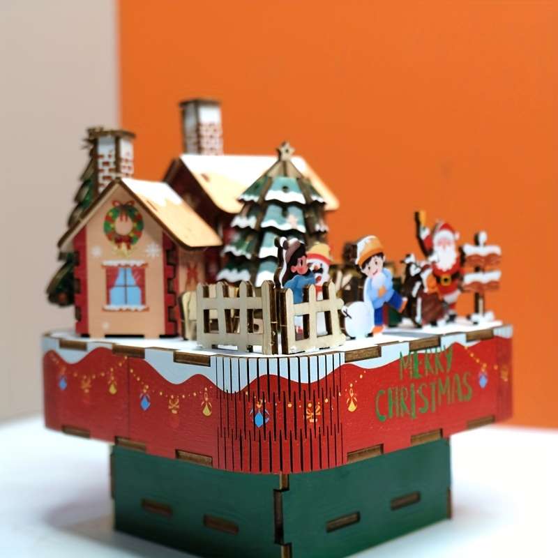 Building Toy Architectural Model Toy Set Model Christmas Cottage