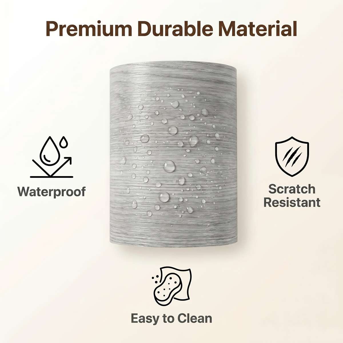 Self Adhesive Floor Stickers Medium Gray Oak 3Roll