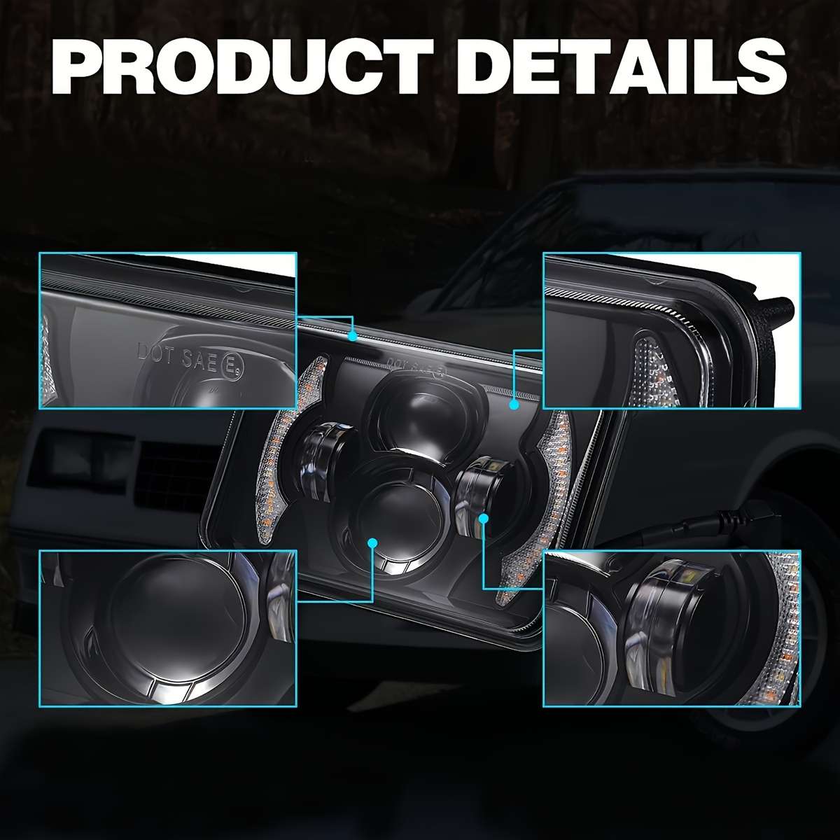 Car Lights Model 2Pcs4X6