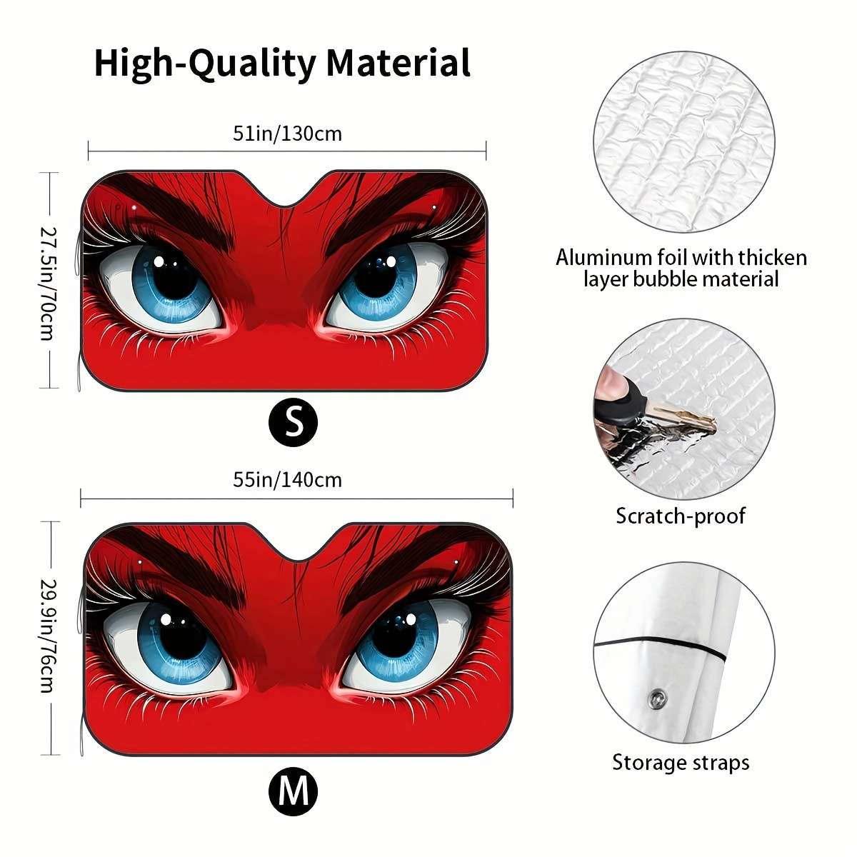 Car Sun Shades Size Size M 139.7 X75.95Cm