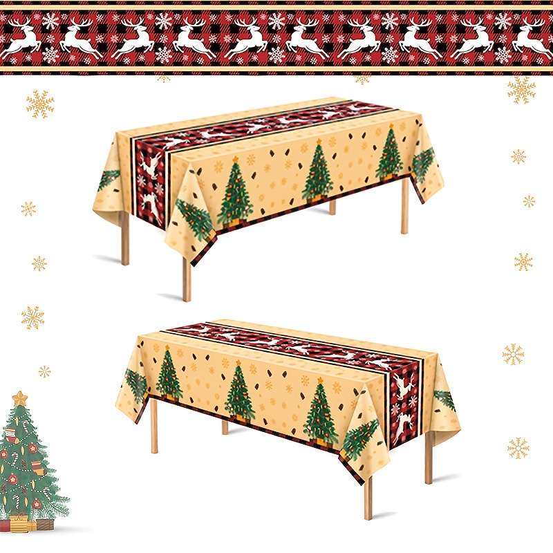 Christmas Tablecloth Color Polychrome Quantity 2Pcs
