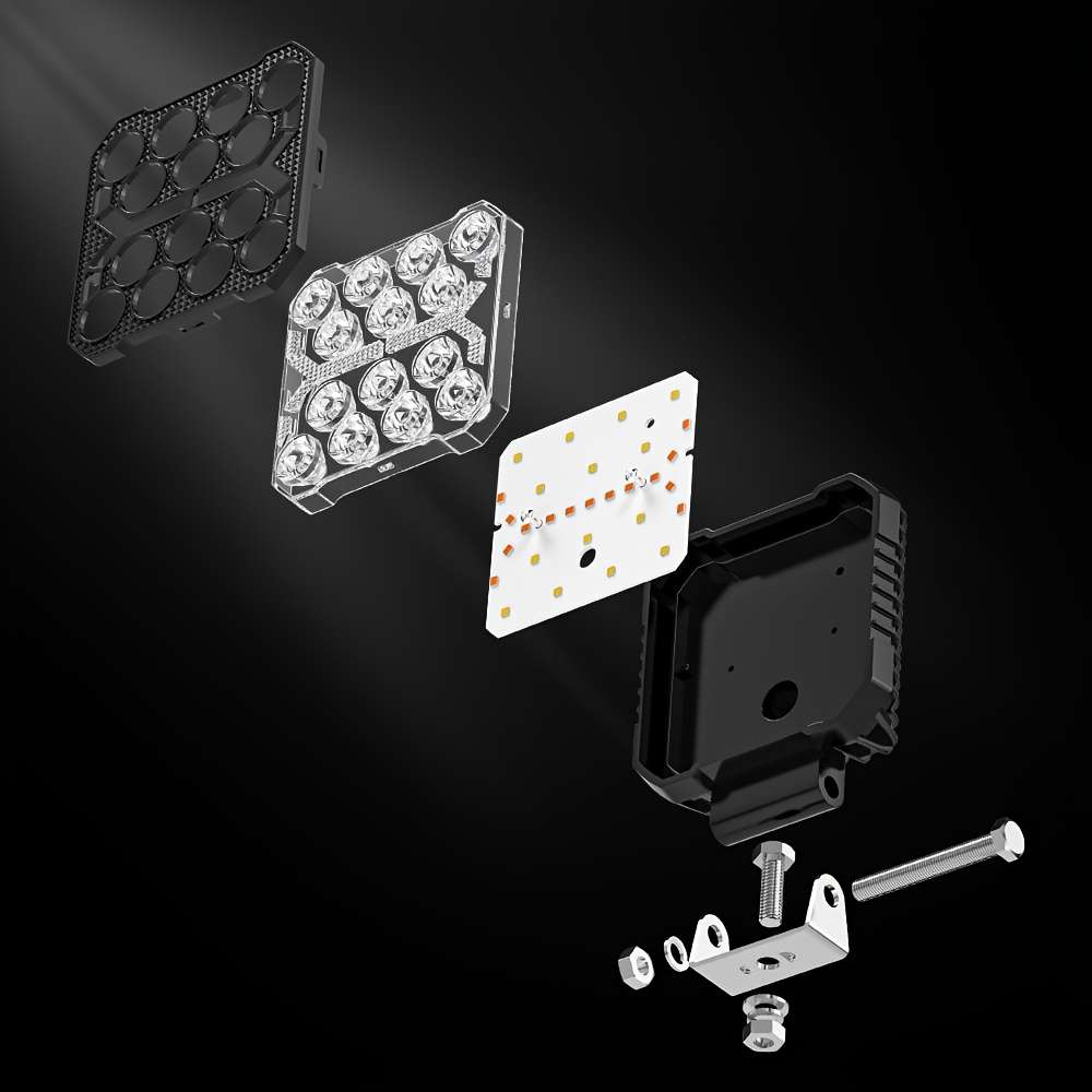 Car Lights Model 1 Pcs Square