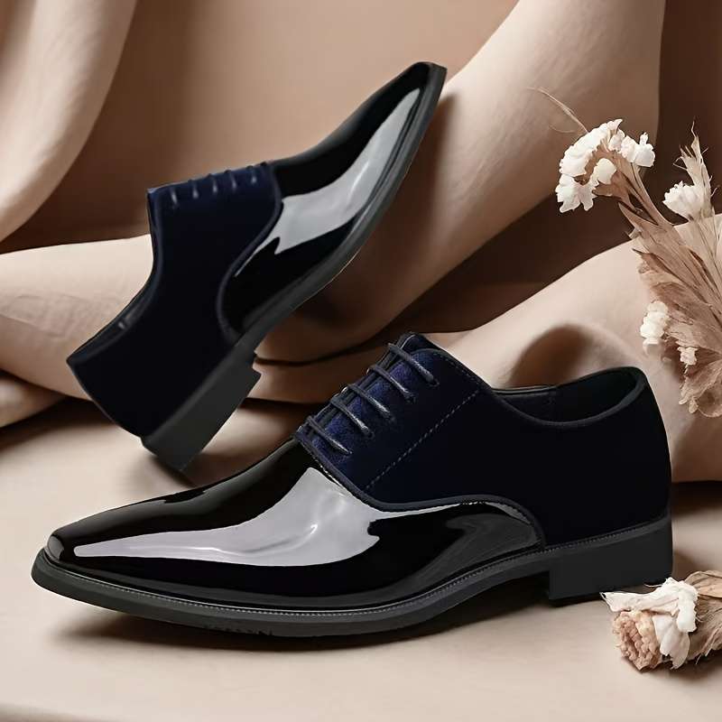 Mens Leather Shoes Color Black Sizeuk 5