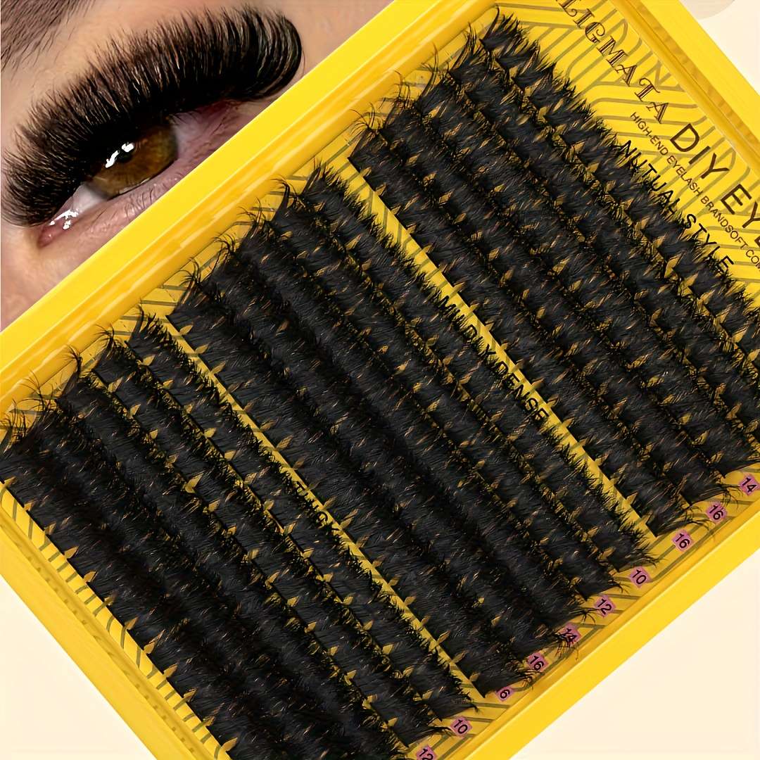 280pcs Natural Fluffy Mink Lashes Model 7 Row 60d 07mm
