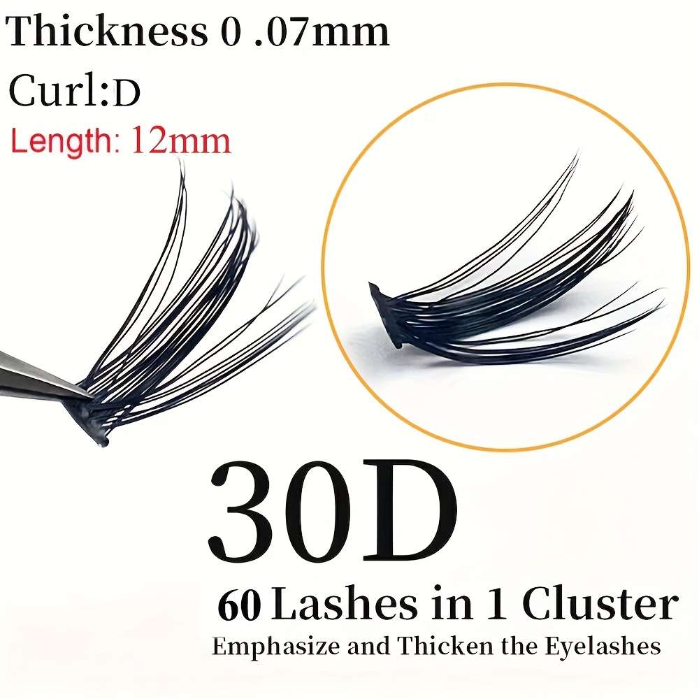 Ultimate Fluffy D Curl False Eyelashes Model Items 30d 007d 12mm