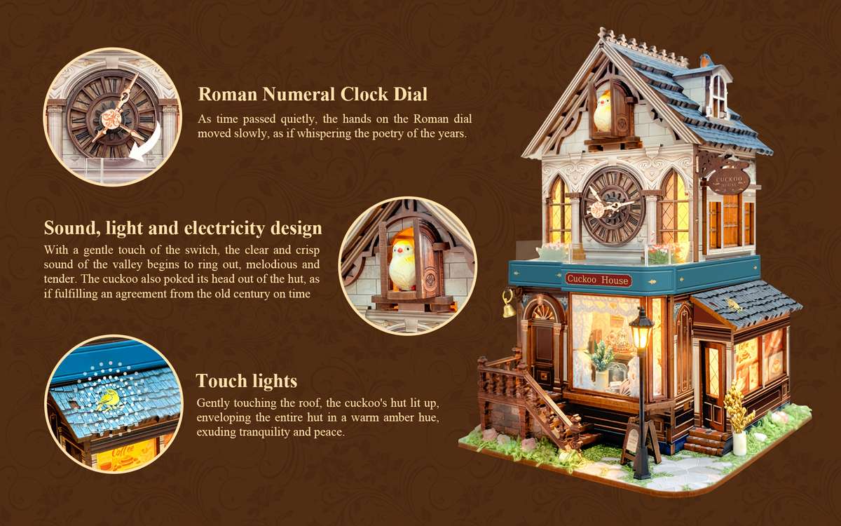 3D Building Model Puzzle Set Model Little Cuckoo House  Sq 61