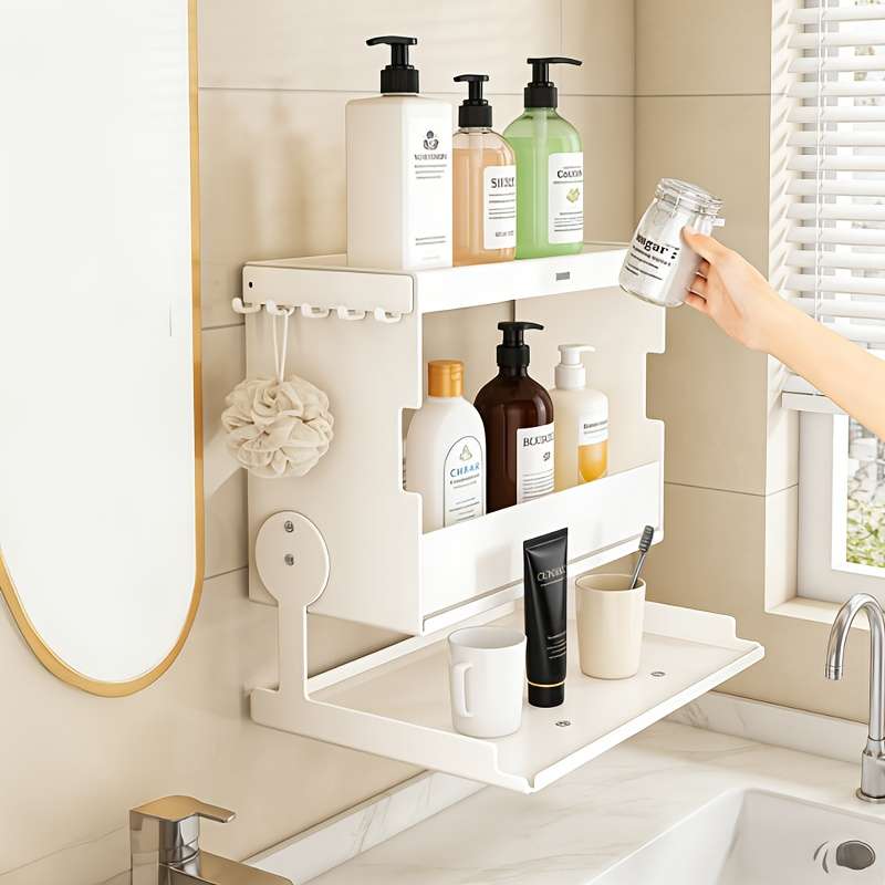Bathroom Storage Rack Model Basic Model  Gun Gray  Face Width 40Cm15.75