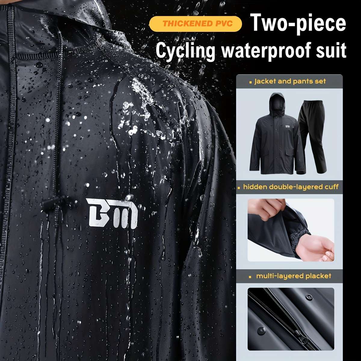 Raincoat Black Size 3Xl