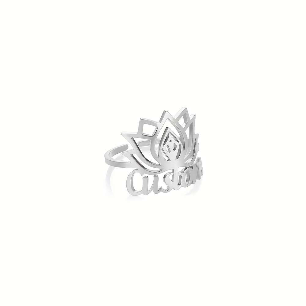 Luxury Rose Party Accessory Finger Ring Color Silvery