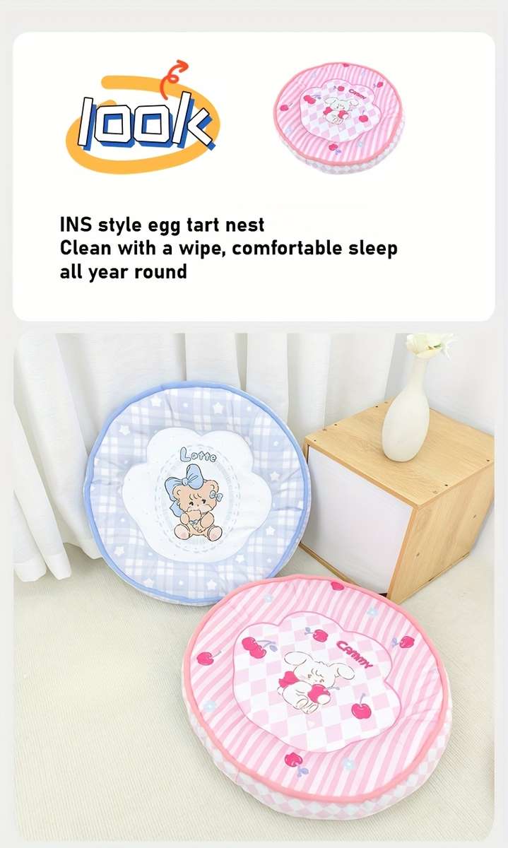 Pet Supplies Color Diameter 50Cm Size Blue Plaid