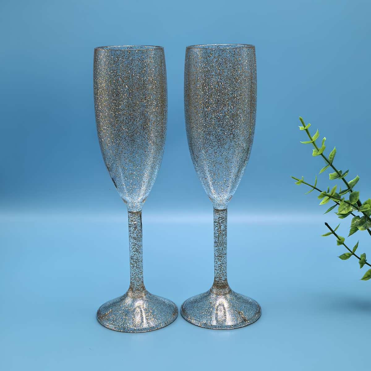 Wedding Supplies Color Flash Golden Quantity 2Pcs